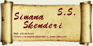 Simana Skenderi vizit kartica